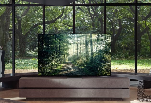 QLED TV matching outside view